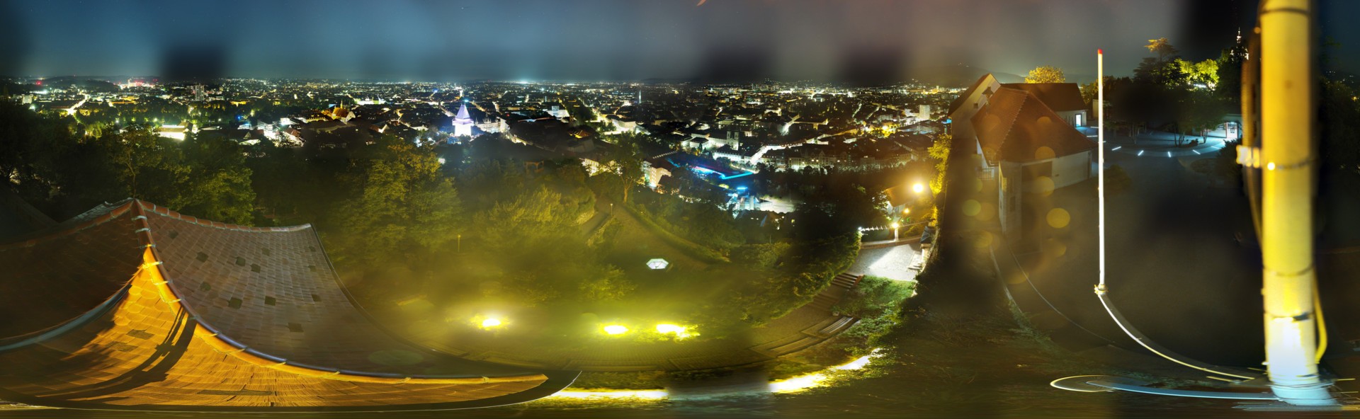Archiv Foto Webcam Graz: Panorama vom Schlossberg