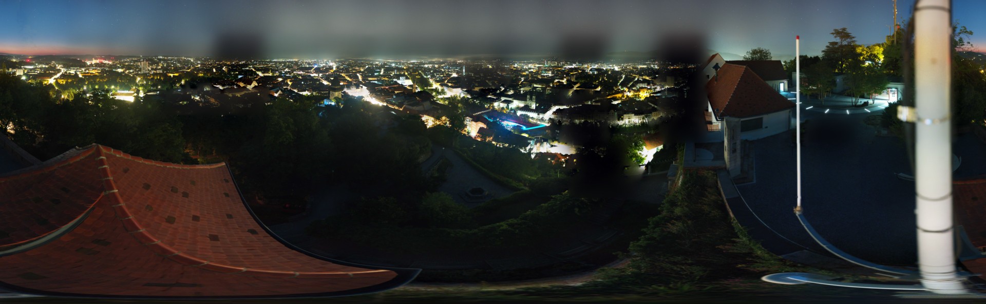 Archiv Foto Webcam Graz: Panorama vom Schlossberg