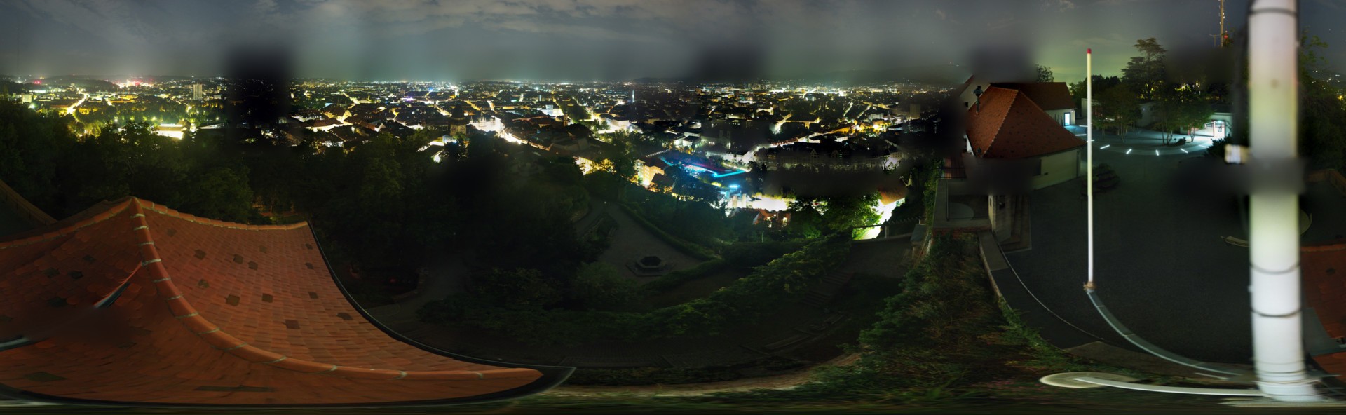 Archiv Foto Webcam Graz: Panorama vom Schlossberg