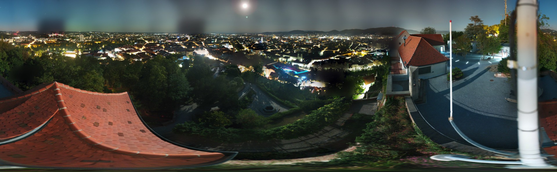 Archiv Foto Webcam Graz: Panorama vom Schlossberg