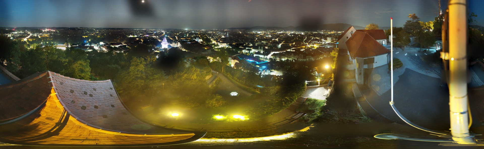 Archiv Foto Webcam Graz: Panorama vom Schlossberg
