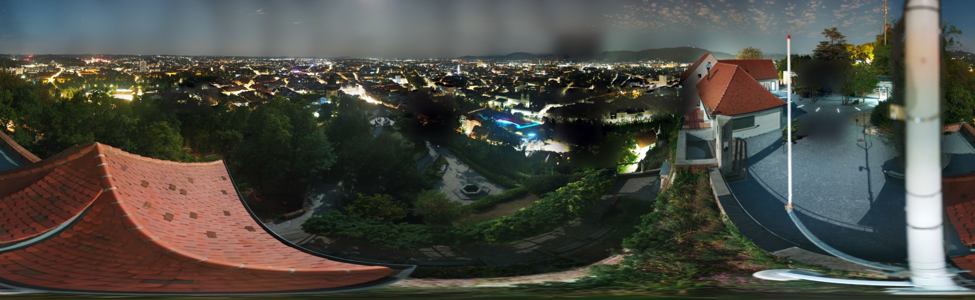 Archiv Foto Webcam Graz: Panorama vom Schlossberg