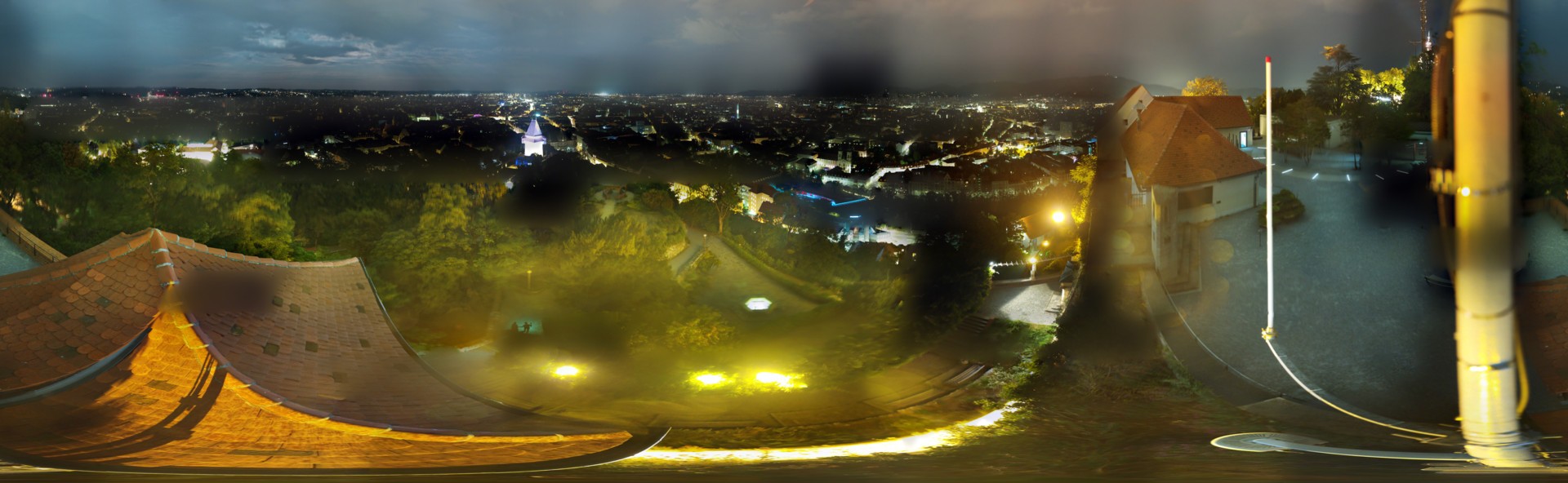 Archiv Foto Webcam Graz: Panorama vom Schlossberg