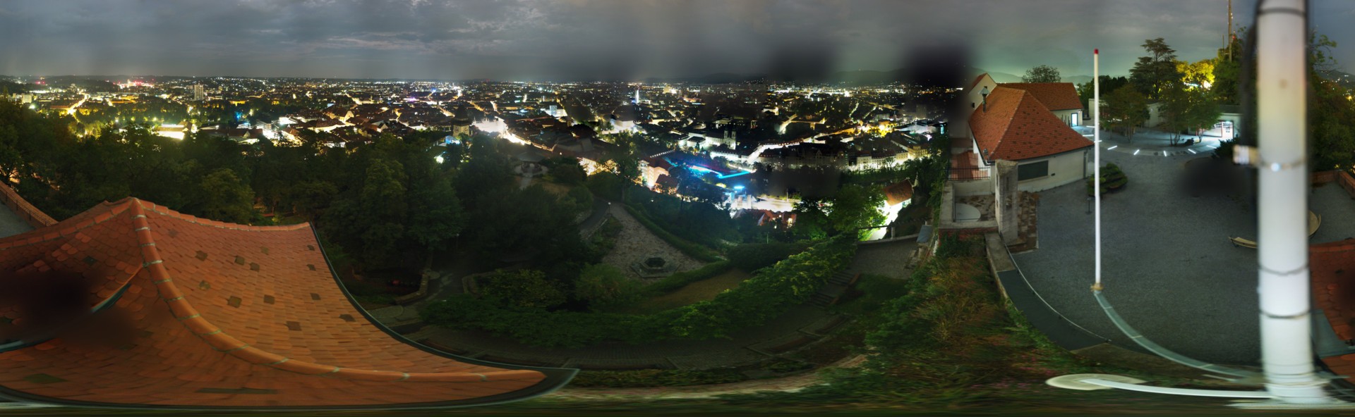 Archiv Foto Webcam Graz: Panorama vom Schlossberg