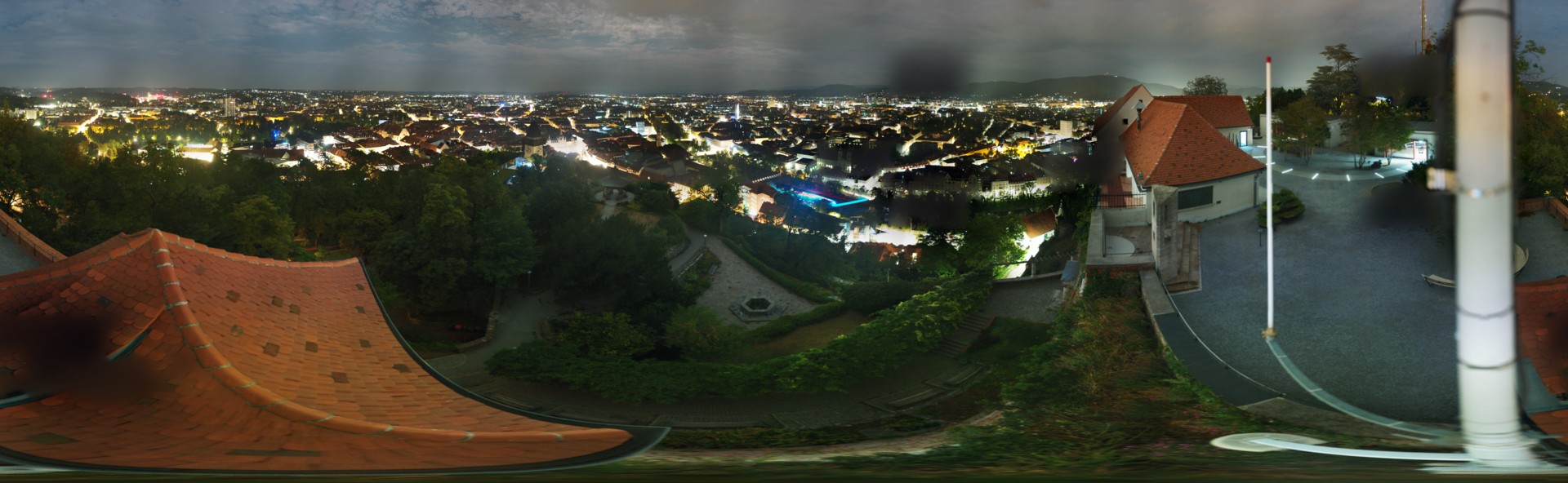 Archiv Foto Webcam Graz: Panorama vom Schlossberg