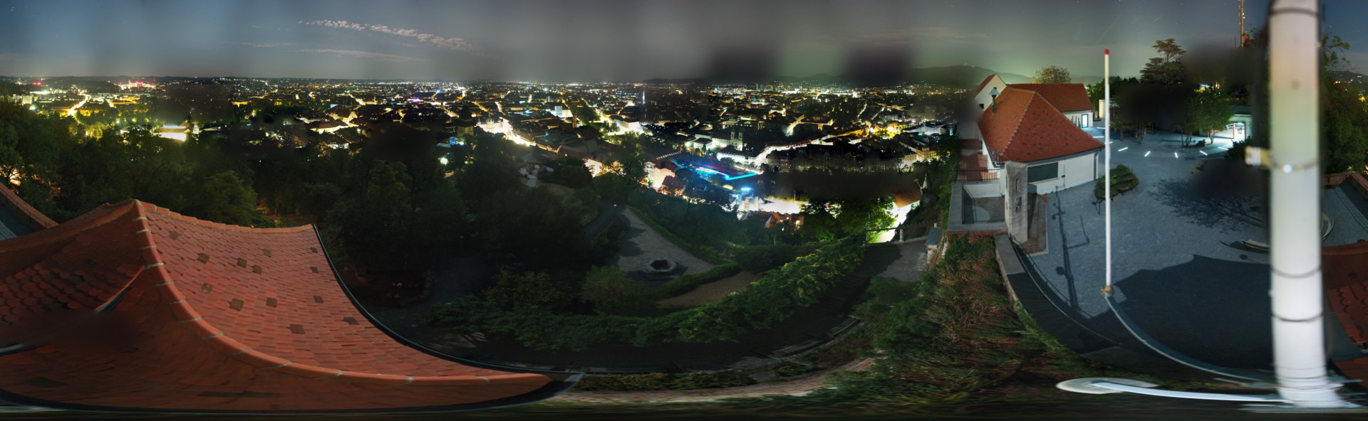 Archiv Foto Webcam Graz: Panorama vom Schlossberg