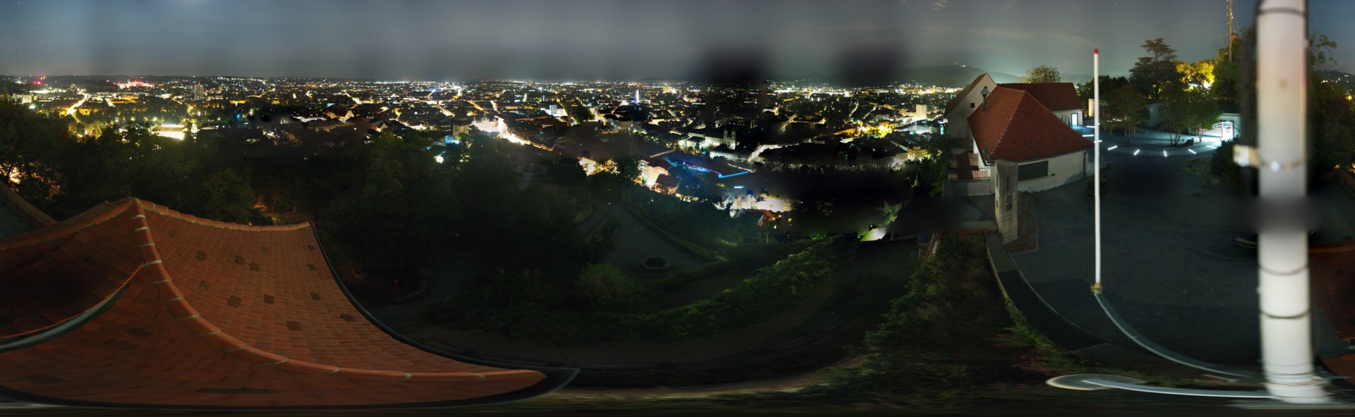 Archiv Foto Webcam Graz: Panorama vom Schlossberg