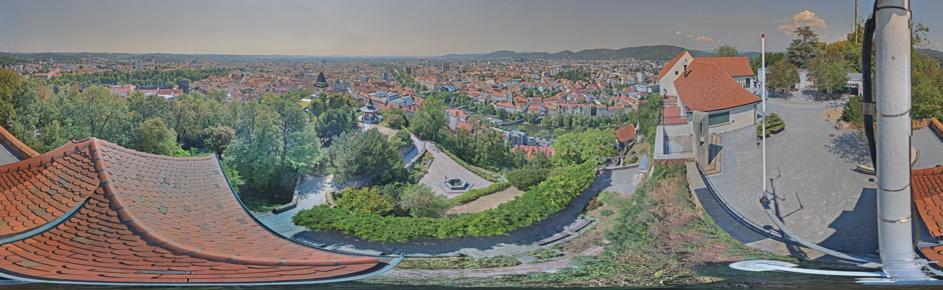Archiv Foto Webcam Graz: Panorama vom Schlossberg