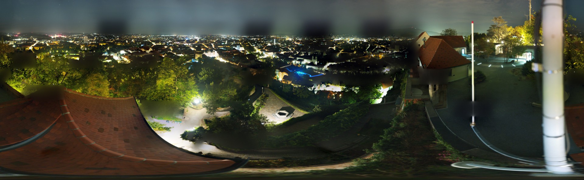 Archiv Foto Webcam Graz: Panorama vom Schlossberg