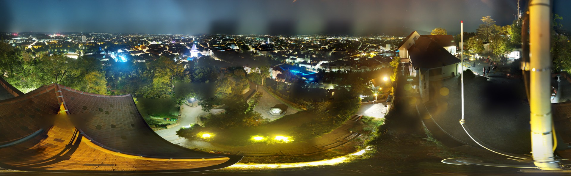 Archiv Foto Webcam Graz: Panorama vom Schlossberg