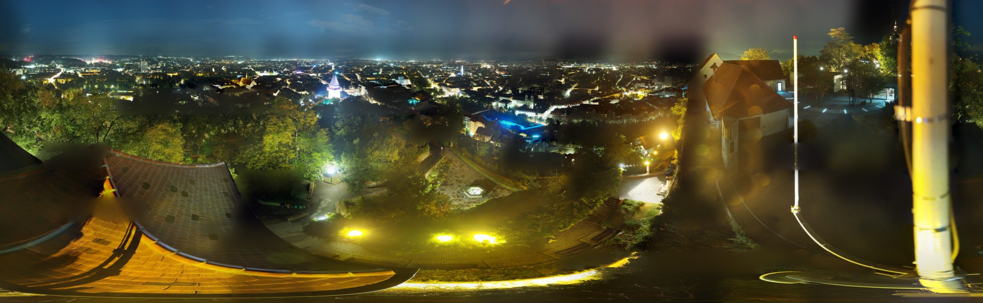 Archiv Foto Webcam Graz: Panorama vom Schlossberg