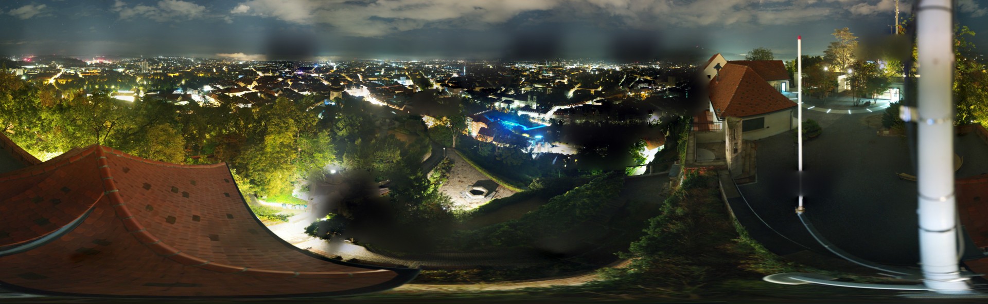 Archiv Foto Webcam Graz: Panorama vom Schlossberg