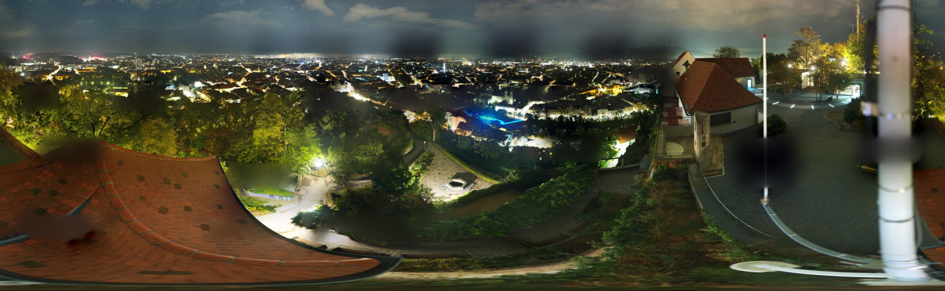 Archiv Foto Webcam Graz: Panorama vom Schlossberg