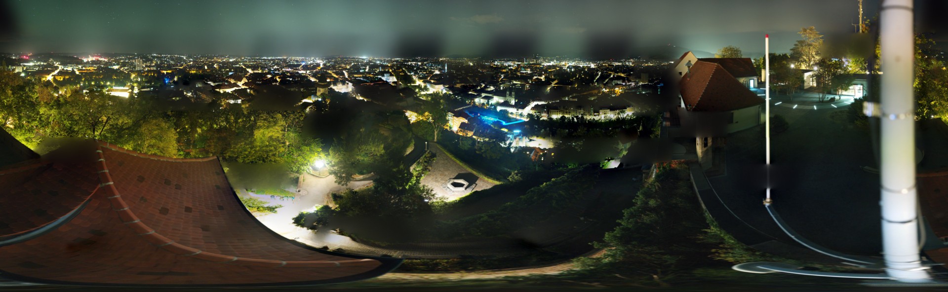 Archiv Foto Webcam Graz: Panorama vom Schlossberg