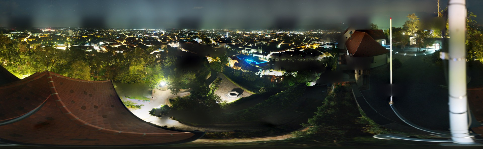 Archiv Foto Webcam Graz: Panorama vom Schlossberg