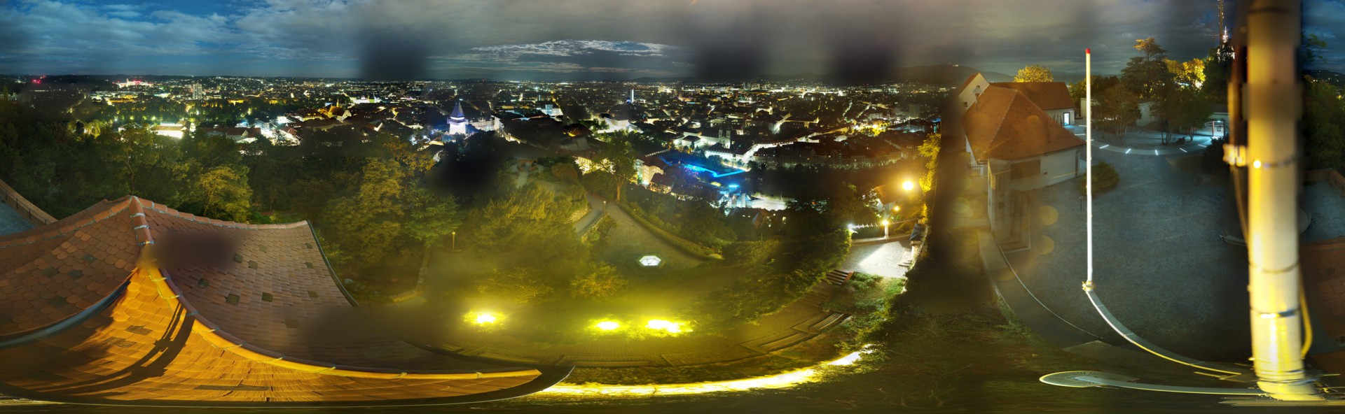 Archiv Foto Webcam Graz: Panorama vom Schlossberg