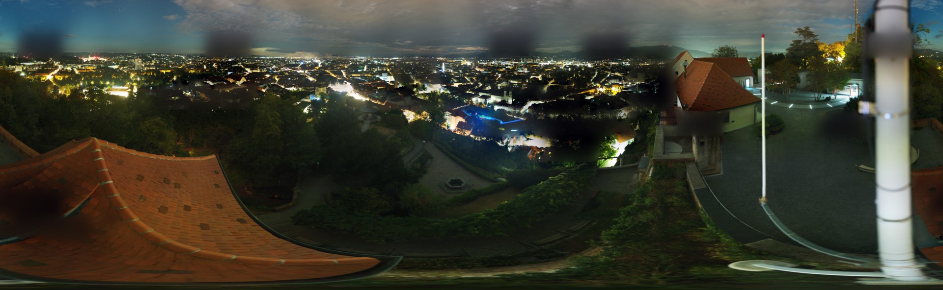 Archiv Foto Webcam Graz: Panorama vom Schlossberg