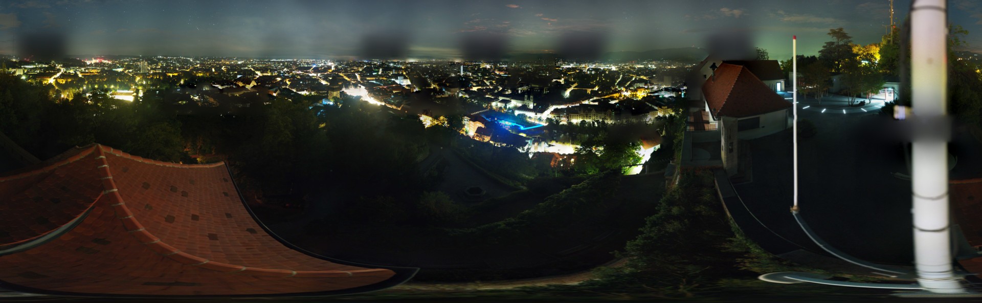 Archiv Foto Webcam Graz: Panorama vom Schlossberg