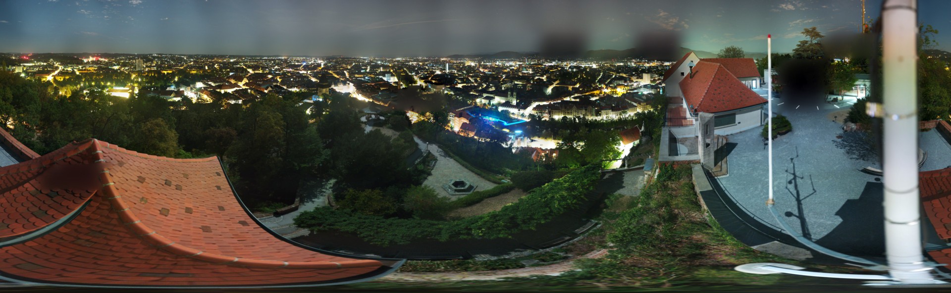 Archiv Foto Webcam Graz: Panorama vom Schlossberg