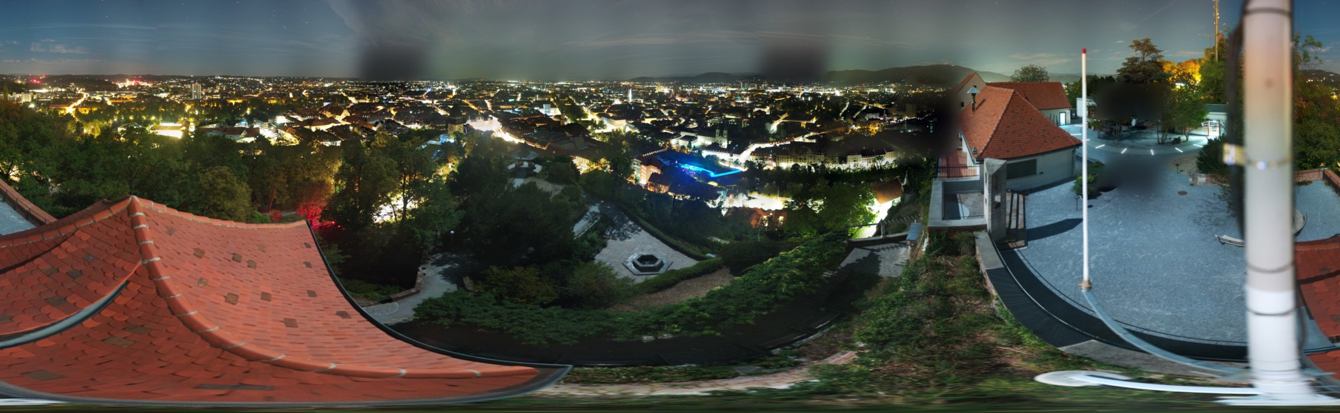 Archiv Foto Webcam Graz: Panorama vom Schlossberg
