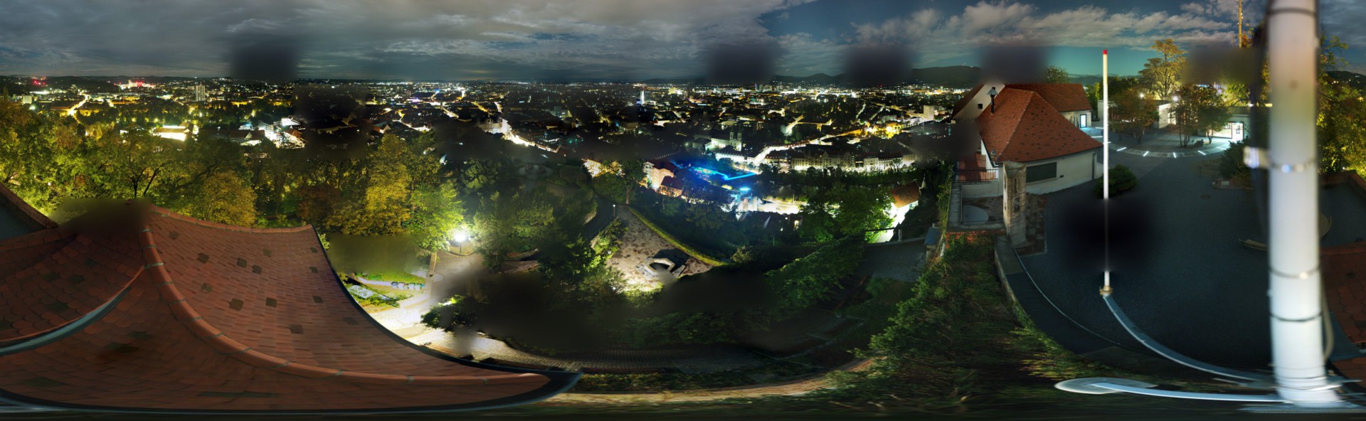 Archiv Foto Webcam Graz: Panorama vom Schlossberg
