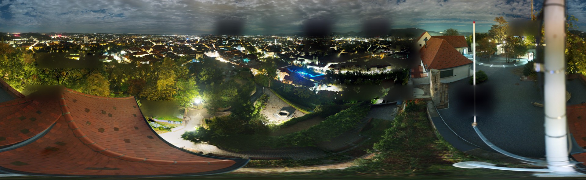 Archiv Foto Webcam Graz: Panorama vom Schlossberg