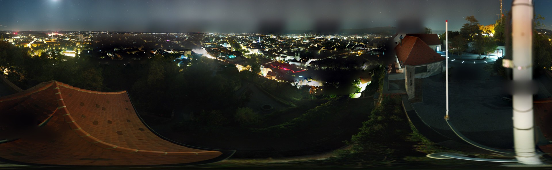 Archiv Foto Webcam Graz: Panorama vom Schlossberg