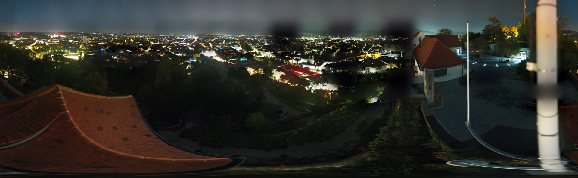 Archiv Foto Webcam Graz: Panorama vom Schlossberg
