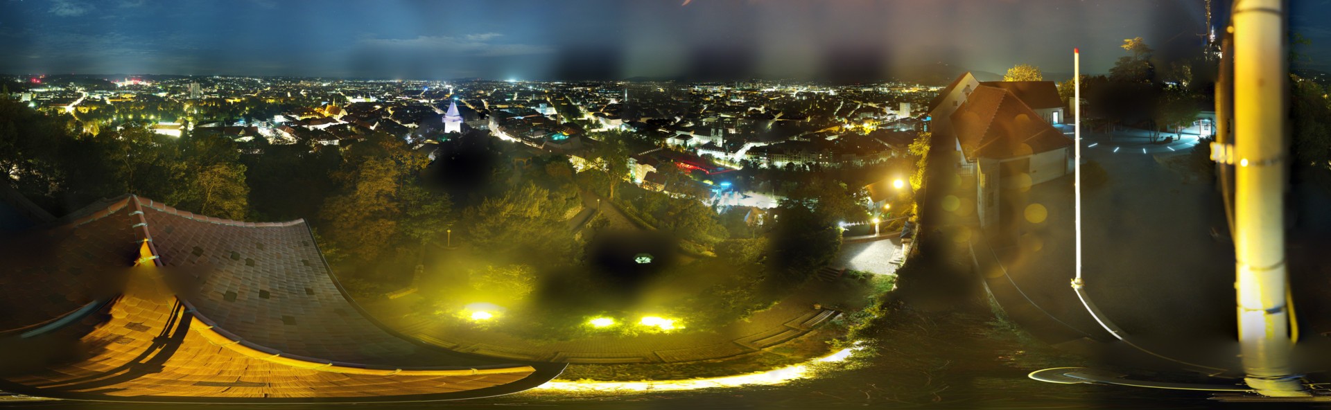 Archiv Foto Webcam Graz: Panorama vom Schlossberg