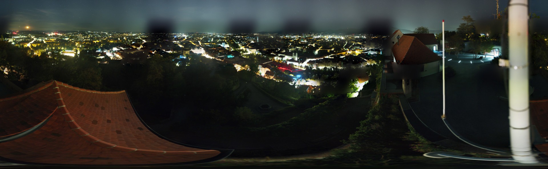 Archiv Foto Webcam Graz: Panorama vom Schlossberg