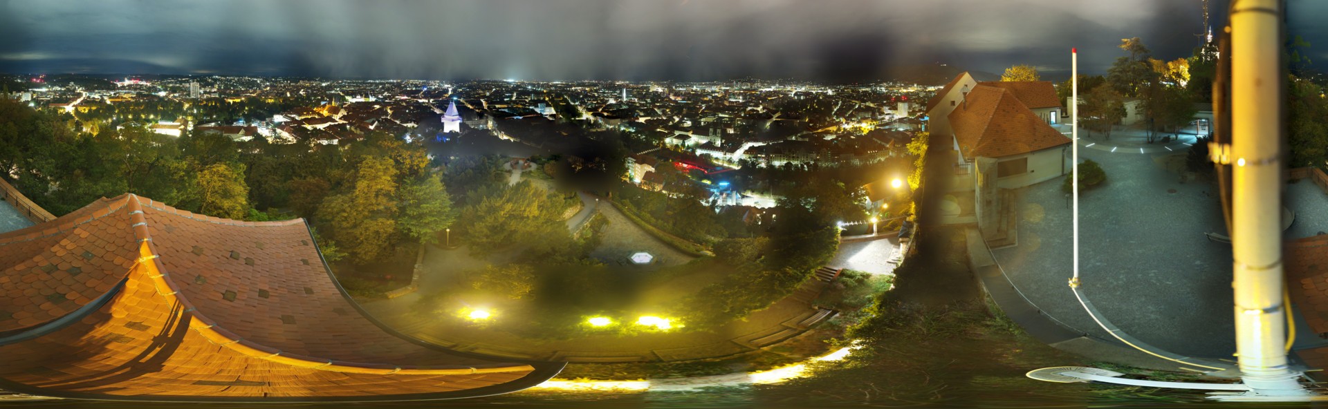 Archiv Foto Webcam Graz: Panorama vom Schlossberg