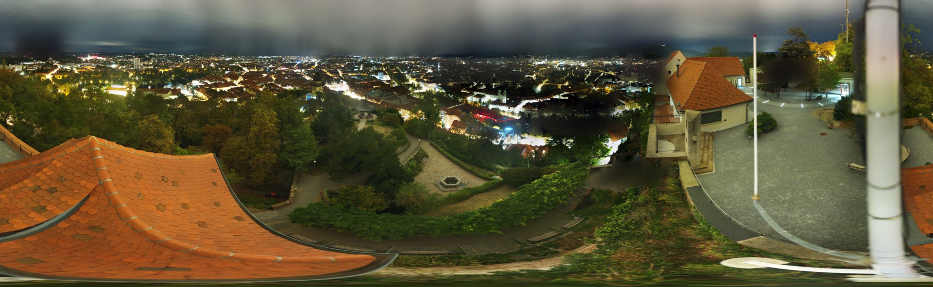 Archiv Foto Webcam Graz: Panorama vom Schlossberg