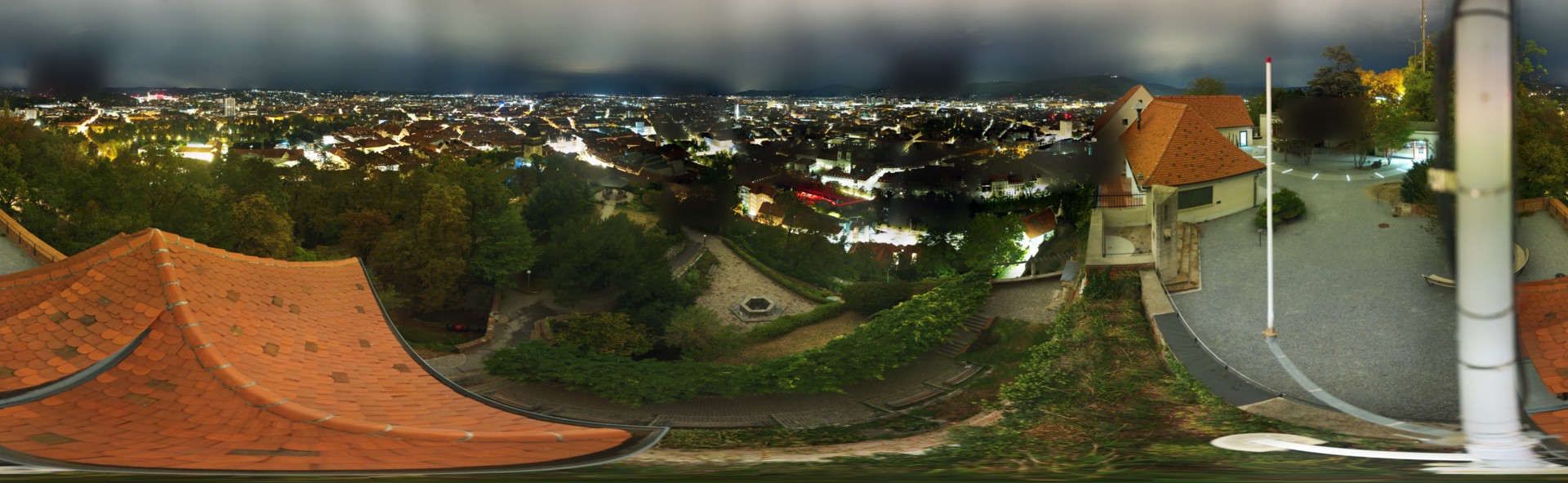 Archiv Foto Webcam Graz: Panorama vom Schlossberg