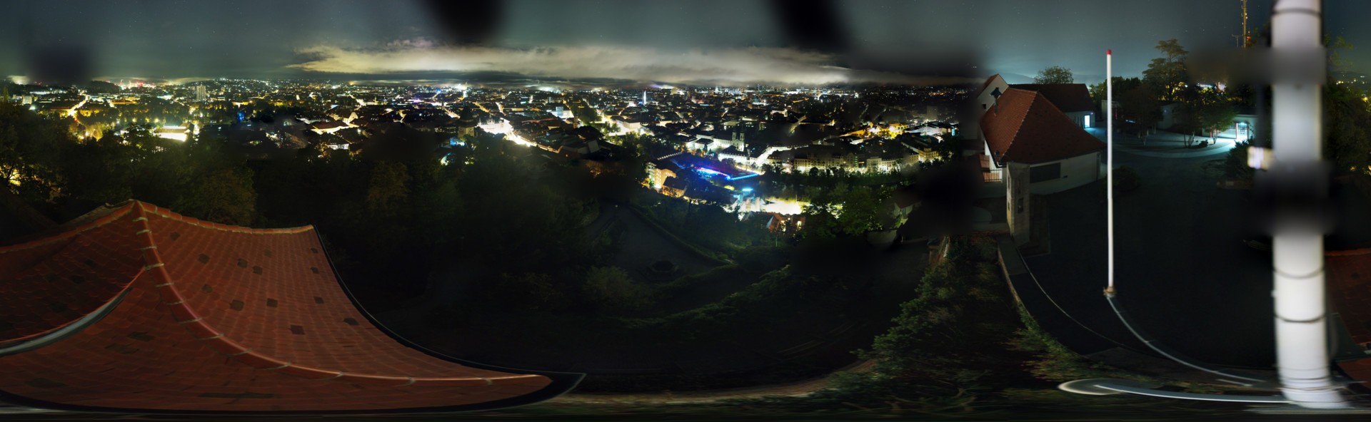 Archiv Foto Webcam Graz: Panorama vom Schlossberg