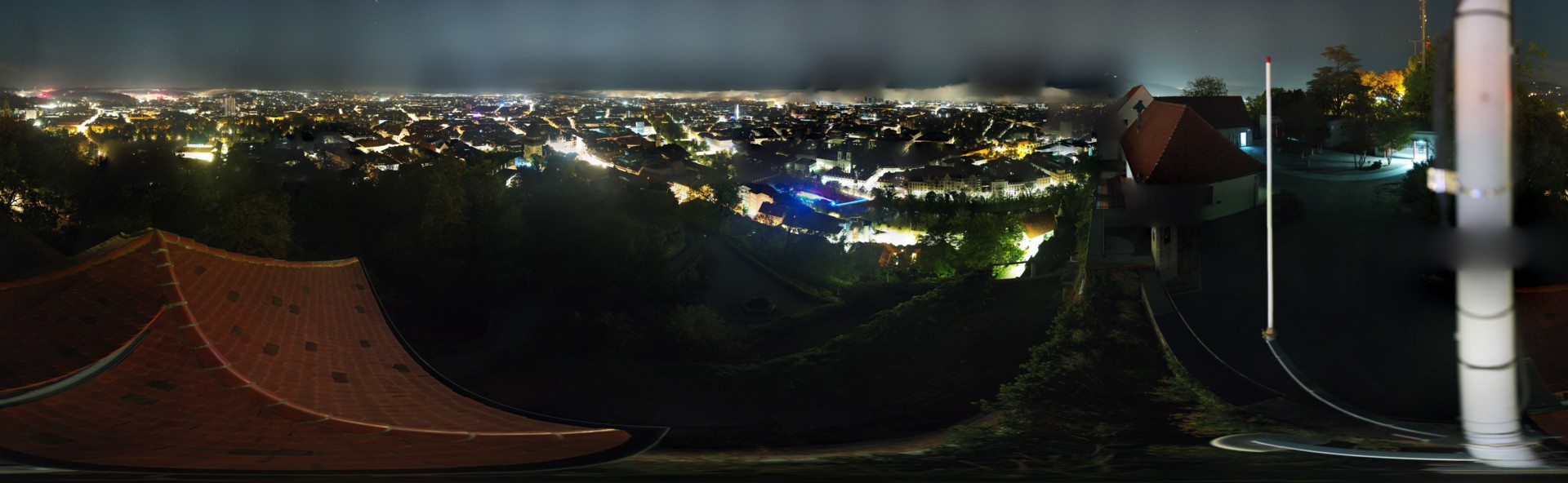 Archiv Foto Webcam Graz: Panorama vom Schlossberg