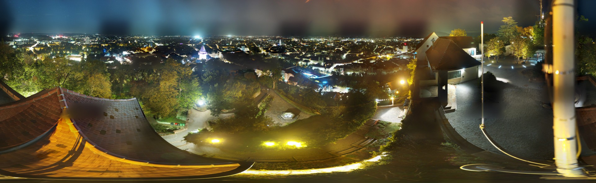Archiv Foto Webcam Graz: Panorama vom Schlossberg