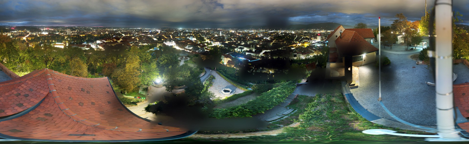 Archiv Foto Webcam Graz: Panorama vom Schlossberg
