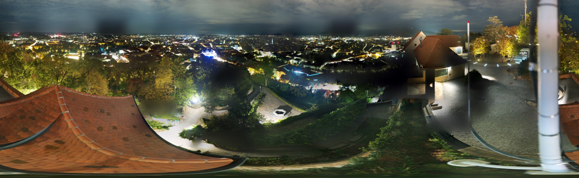 Archiv Foto Webcam Graz: Panorama vom Schlossberg