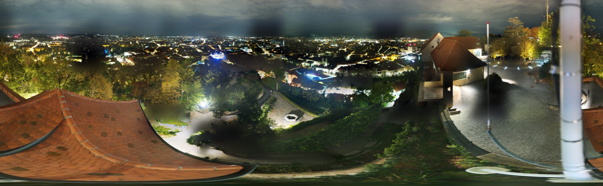 Archiv Foto Webcam Graz: Panorama vom Schlossberg