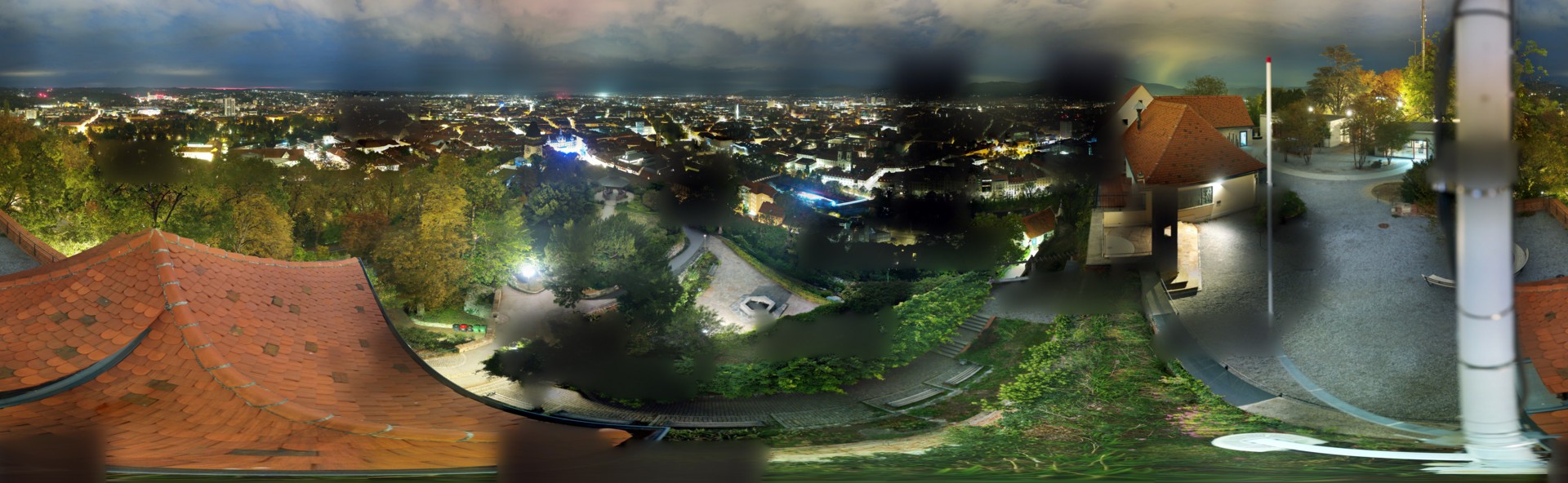 Archiv Foto Webcam Graz: Panorama vom Schlossberg