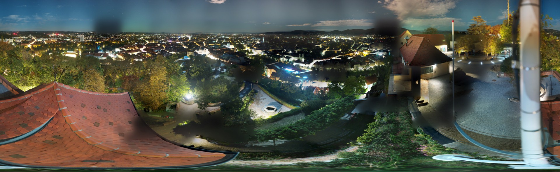 Archiv Foto Webcam Graz: Panorama vom Schlossberg