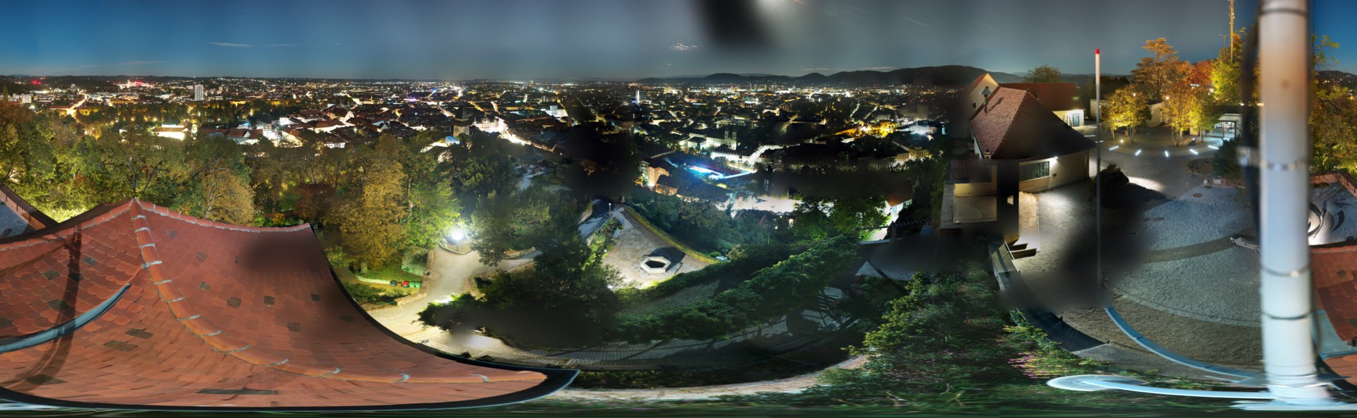 Archiv Foto Webcam Graz: Panorama vom Schlossberg