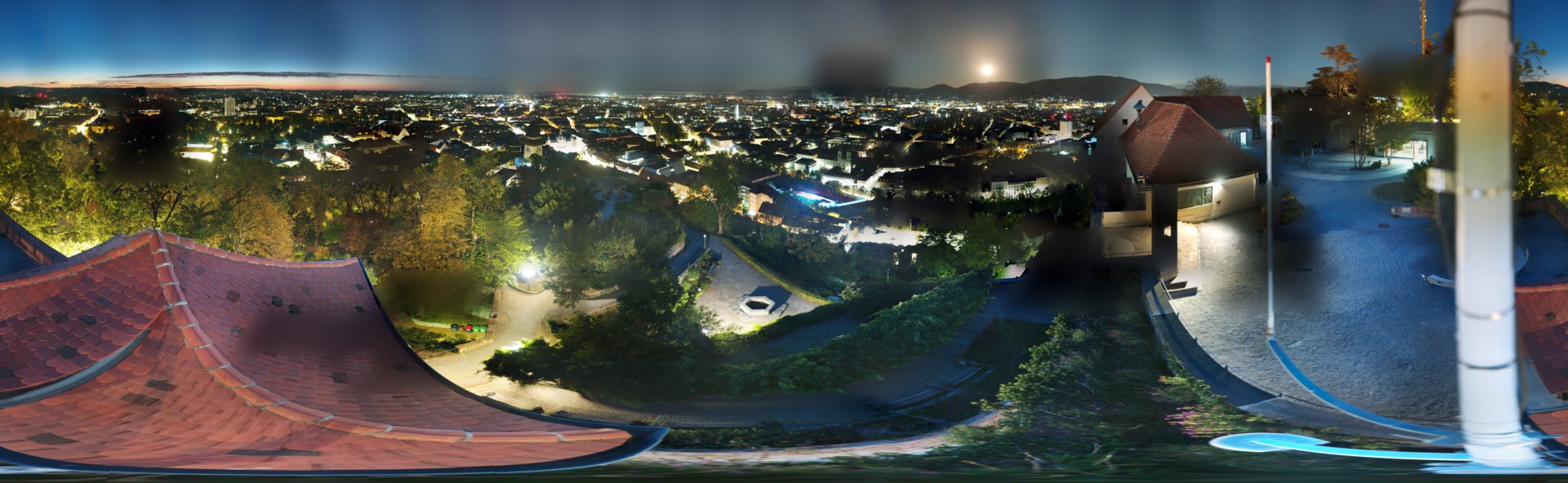 Archiv Foto Webcam Graz: Panorama vom Schlossberg