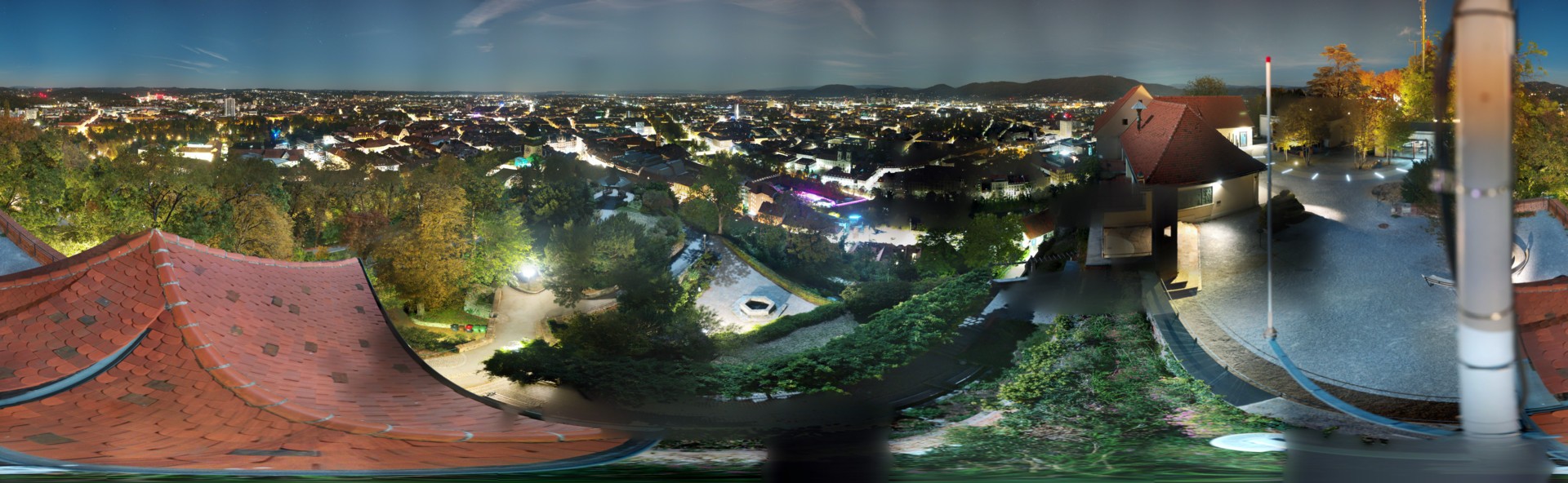 Archiv Foto Webcam Graz: Panorama vom Schlossberg