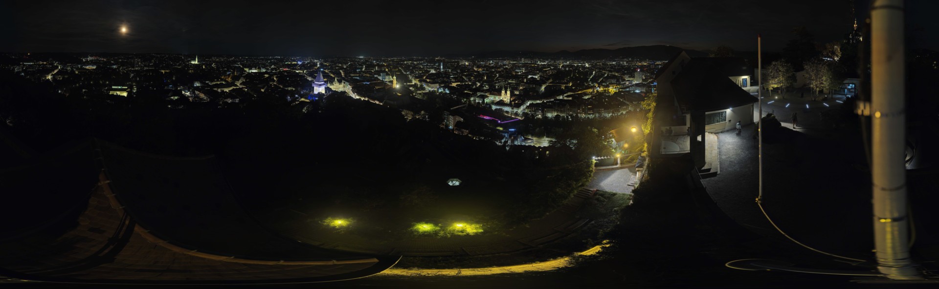 Archiv Foto Webcam Graz: Panorama vom Schlossberg