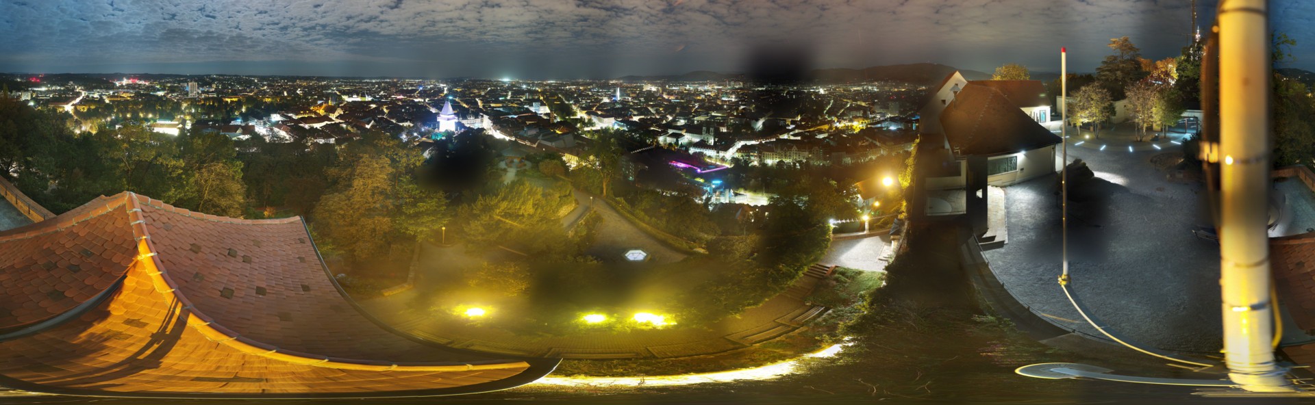 Archiv Foto Webcam Graz: Panorama vom Schlossberg