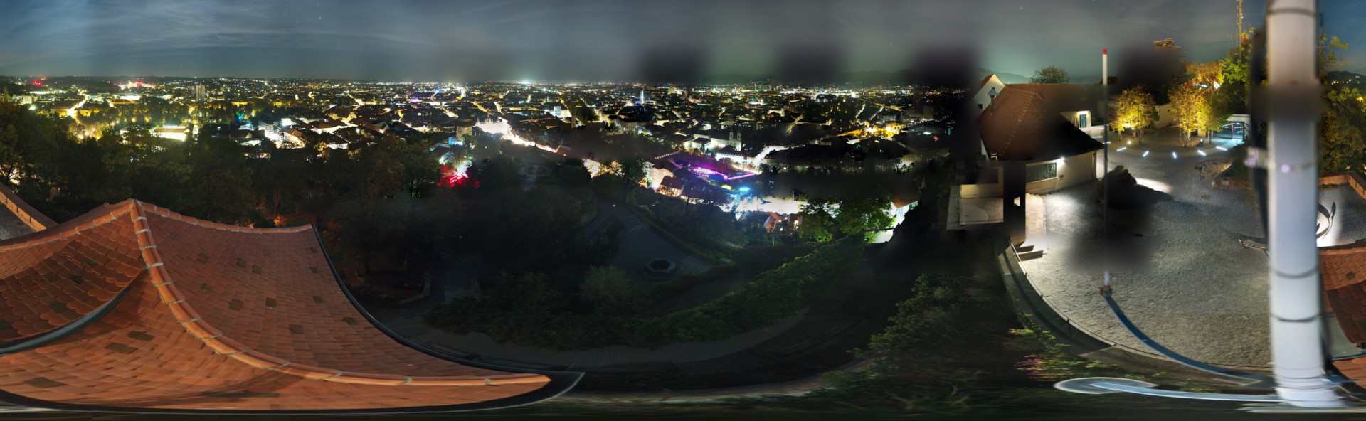 Archiv Foto Webcam Graz: Panorama vom Schlossberg