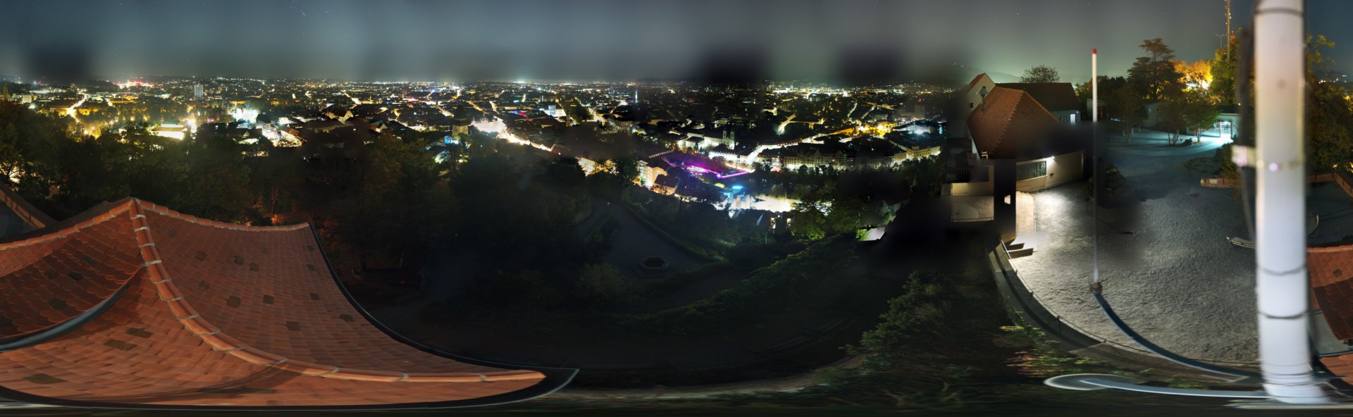 Archiv Foto Webcam Graz: Panorama vom Schlossberg