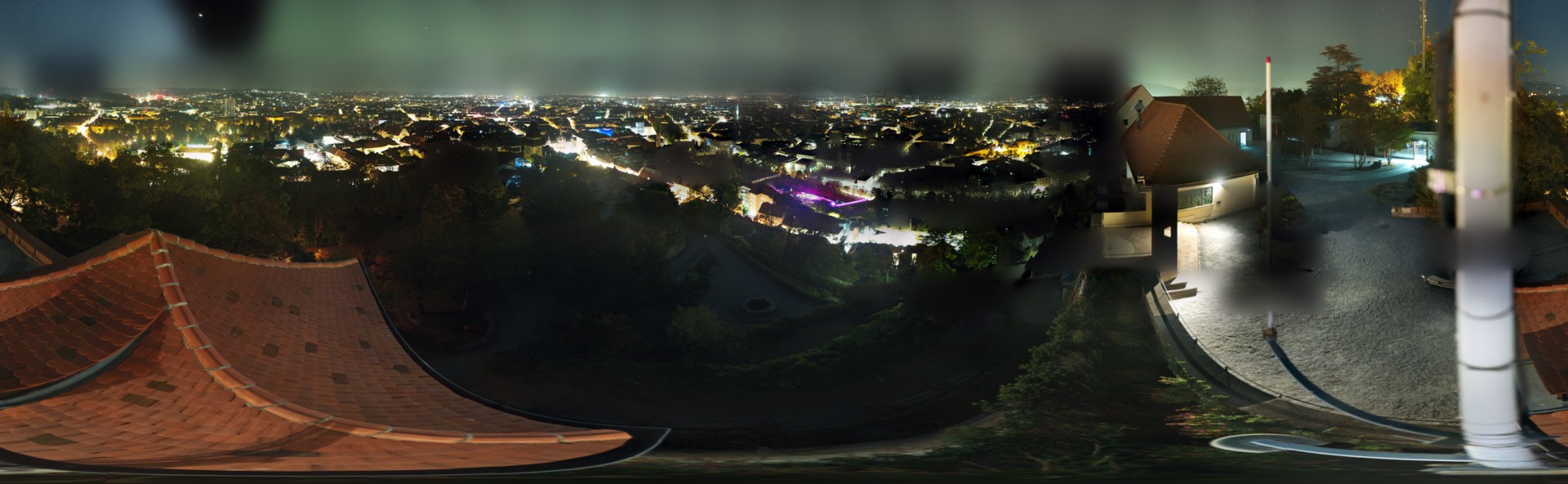 Archiv Foto Webcam Graz: Panorama vom Schlossberg