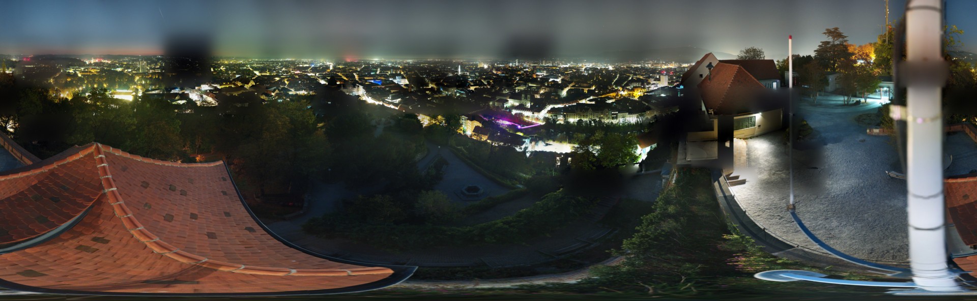 Archiv Foto Webcam Graz: Panorama vom Schlossberg